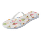 Tongs Motif de crème glacée, cône de crème glacée, Popsi (Incliné)