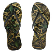 Tongs Motif de décoration en bronze vert (Semelle)