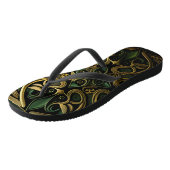 Tongs Motif de décoration en bronze vert (Incliné)