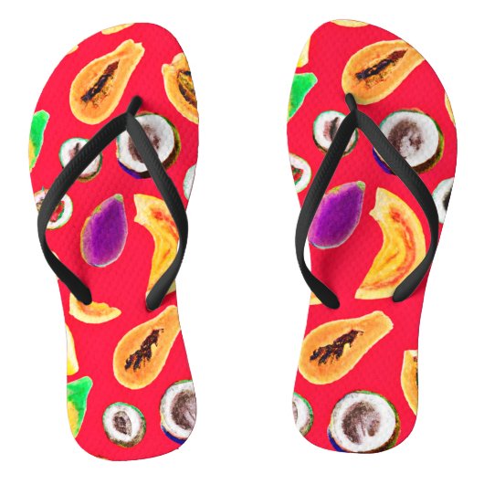Tongs Motif de délice fruité vibrant (Semelle)