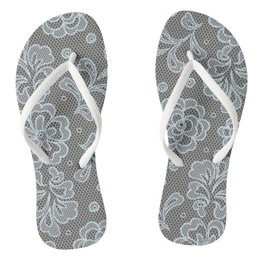 Tongs Motif de dentelle, cru 6 de fleur (Semelle)