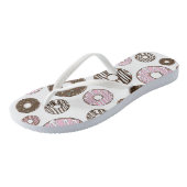 Tongs Motif De Donuts, Donuts Roses, Donuts Brown (Incliné)
