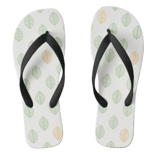 Tongs Motif de feuille botanique mignonne