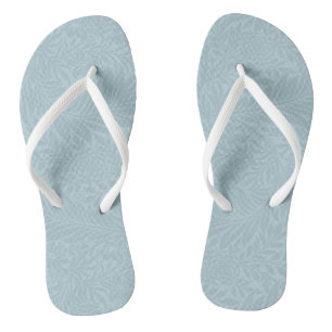 Tongs Motif de fleur de pied-d'alouette bleu vintage