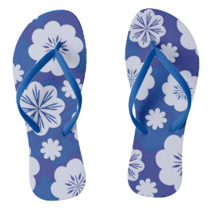 Tongs motif de fleurs
