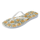 Tongs Motif de fleurs de crapaud orange (Incliné)