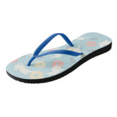 Tongs Motif de fleurs de lapins mignons (Incliné)