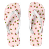 Tongs Motif de fraise rose mignonne fille Kawaii (Semelle)