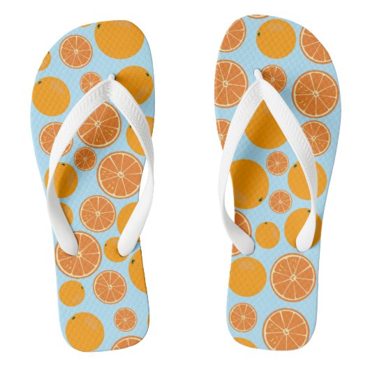 Tongs Motif de fruits orange été (Semelle)