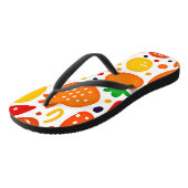 Tongs Motif de fruits vibrants (Incliné)
