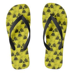 Tongs Motif de grunge de nuance jaune et noire