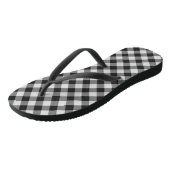 Tongs Motif de la En vichy en noir et blanc (Incliné)