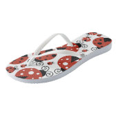 Tongs Motif De Ladybugs, Mignons Ladybugs, Red Ladybugs (Incliné)
