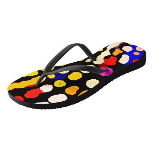 Tongs Motif de lecture couleur expressif (Incliné)