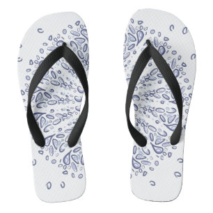 Tongs Motif de mandala bleu