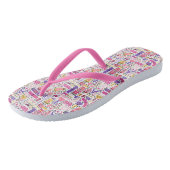 Tongs Motif de manucure à doodle (Incliné)