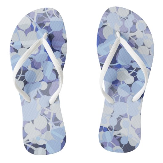 Tongs Motif de microbe pourpre (Semelle)