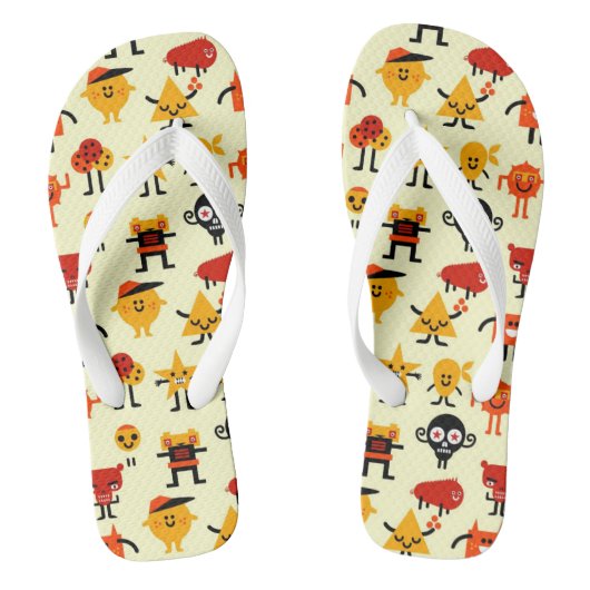 Tongs motif de monstres amusants (Semelle)