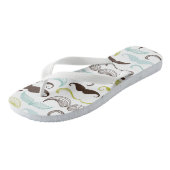 Tongs Motif de moustache, rétro style 2 (Incliné)