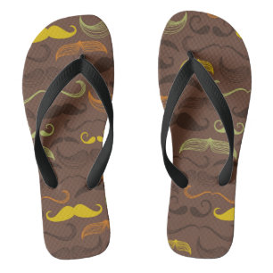 Tongs Motif de moustache, rétro style 5
