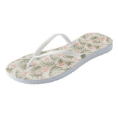 Tongs Motif de palmier d'hibiscus tropical (Incliné)