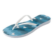 Tongs Motif de papier de bateaux (Incliné)