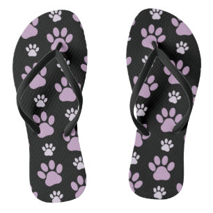 Tongs Motif De Pâtes, Pâtes Lilac, Pâtes De Chien, Empre