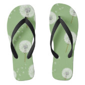 Tongs Motif de pissenlit sur l'arrière - plan vert (Semelle)