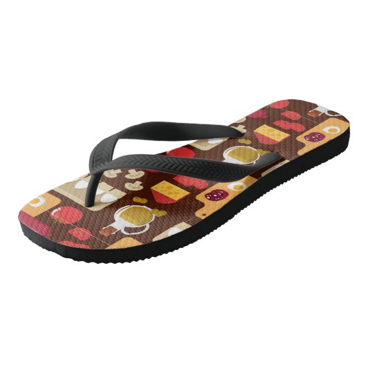 Tongs Motif de pizza (Incliné)