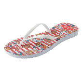 Tongs Motif de plage branché| Monogramme (Incliné)