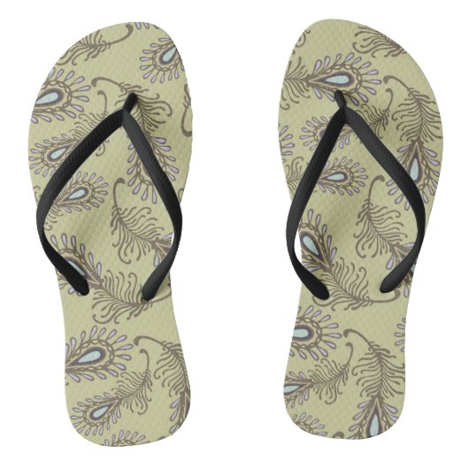 Tongs Motif de plume (Semelle)