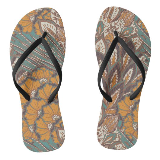 Tongs Motif de plumes de paquetage Abstrait (Semelle)
