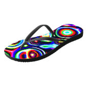 Tongs Motif de pulse de Neon vibrant (Incliné)