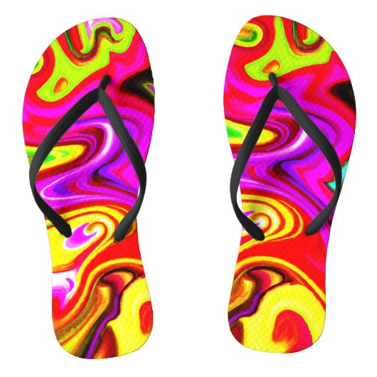 Tongs Motif de rafale de couleur (Semelle)