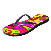 Tongs Motif de rafale de couleur (Incliné)