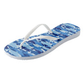 Tongs Motif de requin bleu (Incliné)