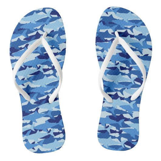 Tongs Motif de requin bleu (Semelle)