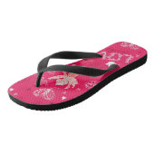 Tongs Motif de Saint-Valentin avec le cupidon (Incliné)