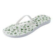 Tongs Motif de Shamrock d'aquarelle douce (Incliné)