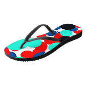 Tongs Motif de style de jeu de couleur dynamique (Incliné)