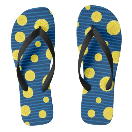 Tongs Motif de tranches de citron (Semelle)