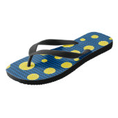Tongs Motif de tranches de citron (Incliné)