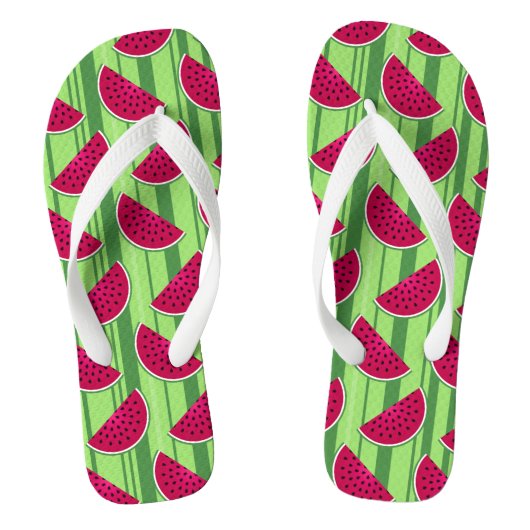 Tongs Motif de tranches de pastèque (Semelle)