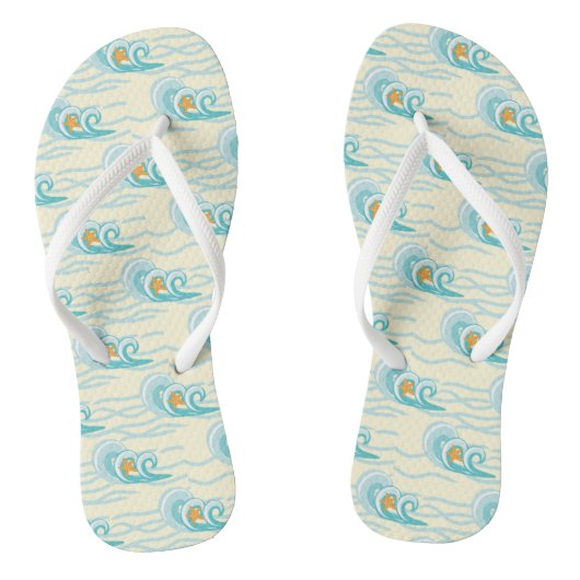 Tongs Motif de vagues mou (Semelle)