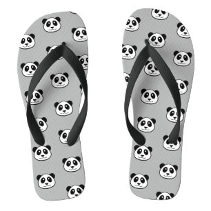 Tongs Motif de visage de panda