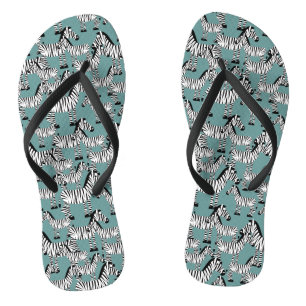 Tongs Motif de zèbre