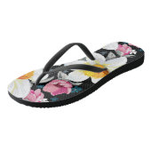 Tongs Motif d'élégance avec des fleurs de narcisse (Incliné)