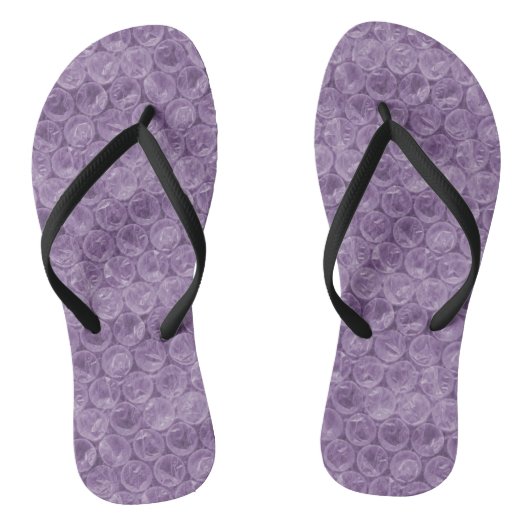 Tongs Motif d'enveloppement de bulle violette (Semelle)