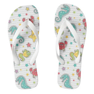 Tongs motif des créatures marines
