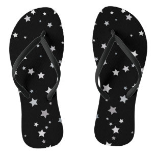 Tongs Motif des étoiles d'argent mignonnes Toute coule